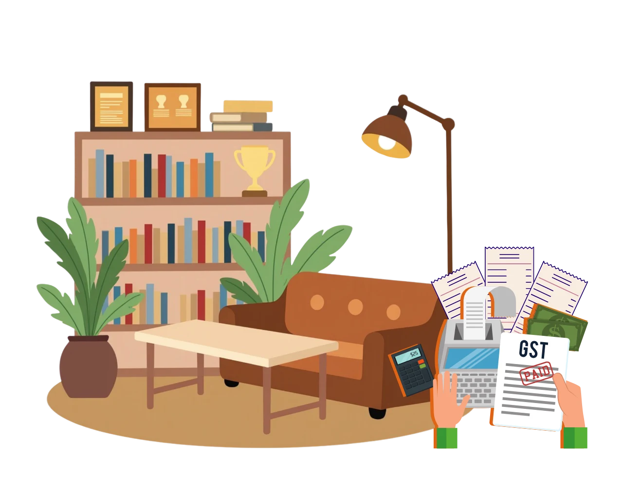 GST compliant furniture billing system dashboard