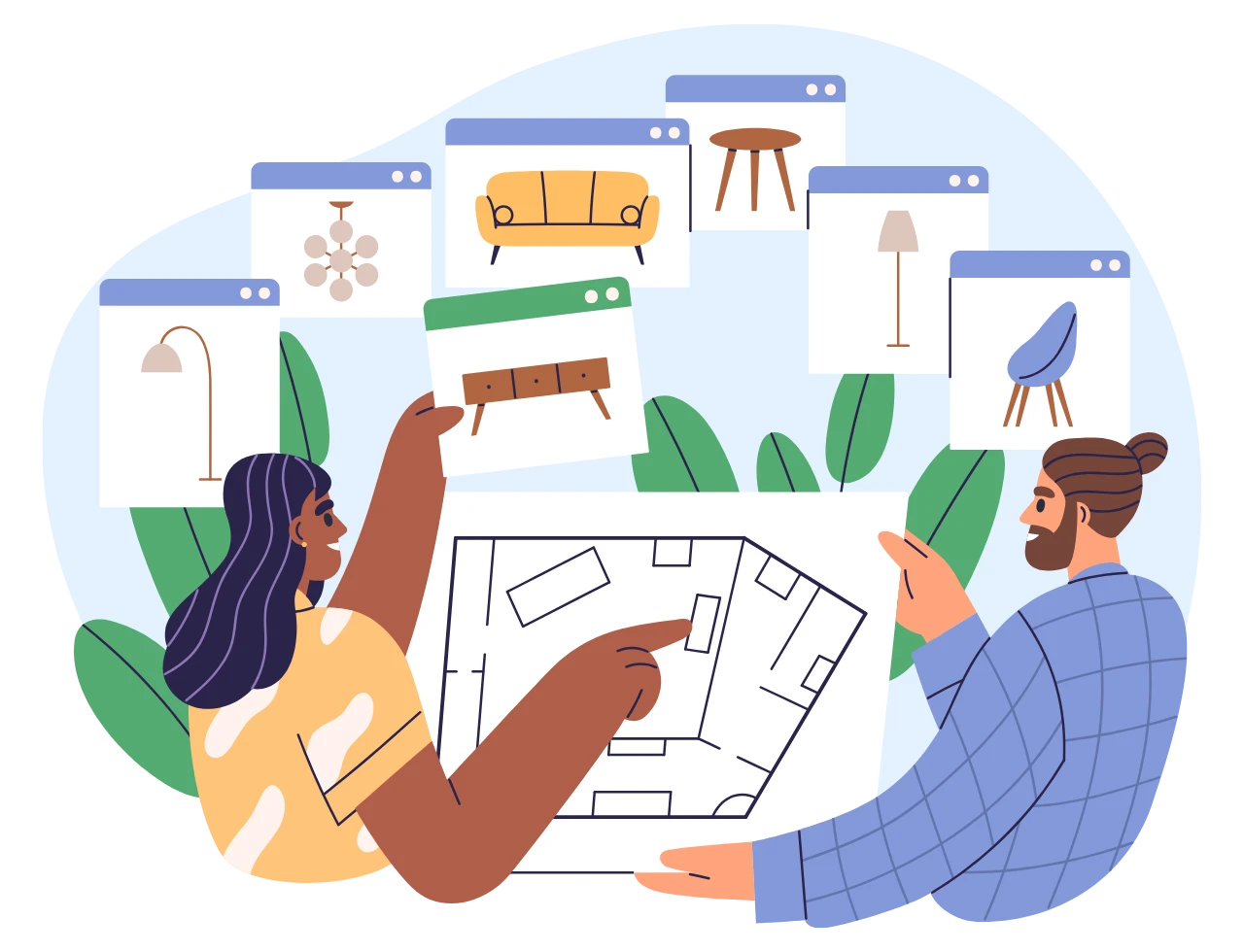 Customized professional invoice creation for interior design firm using Hitech Billsoft accounting software.