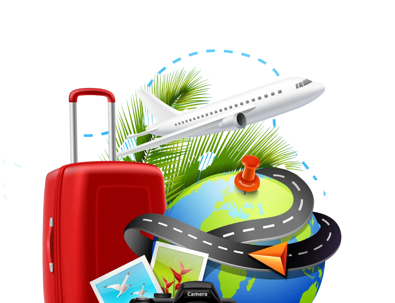 Travel agency financial management dashboard in Hitech Billsoft showing revenue streams, cash flow and profitability overview.